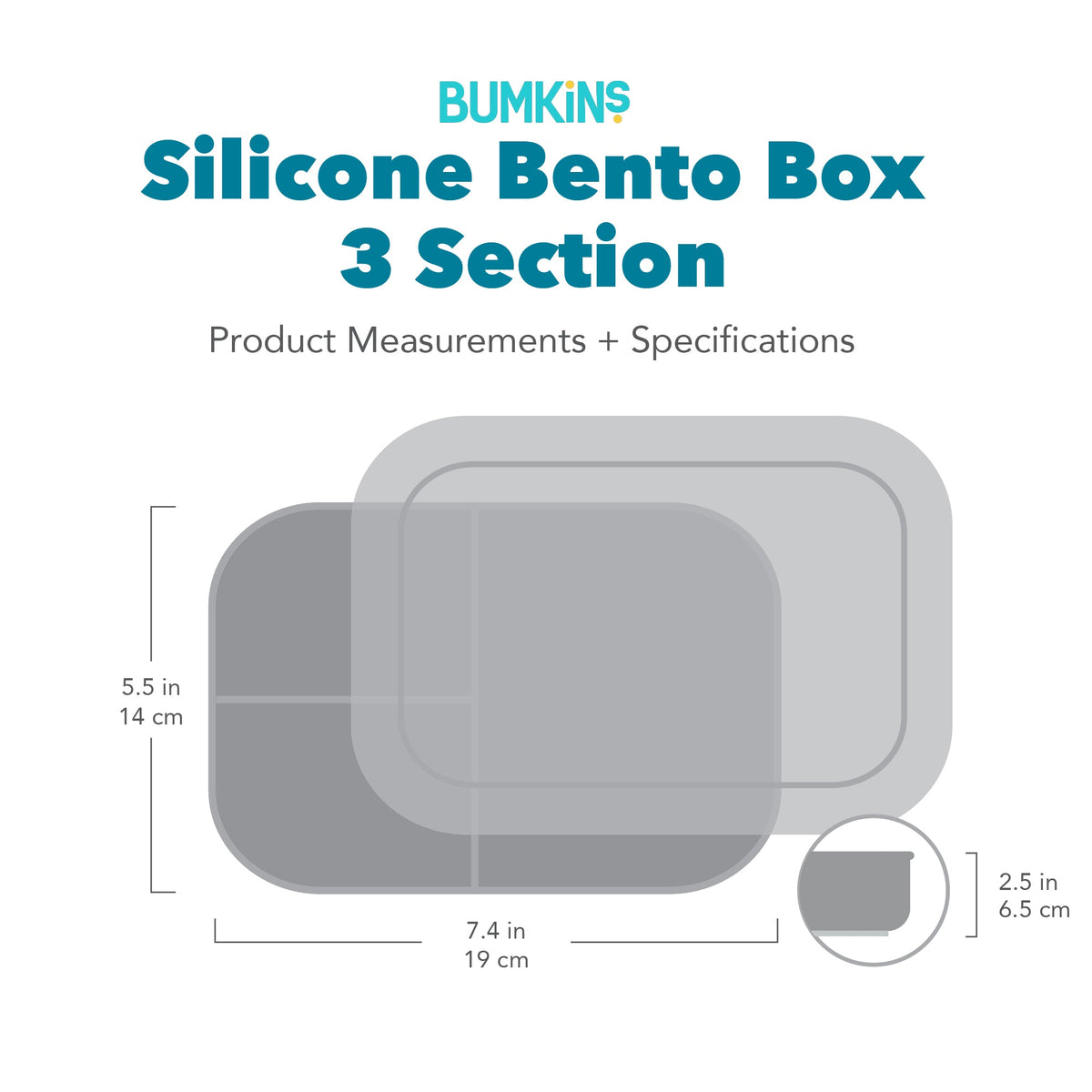 Bumkins Featured | Silicone Bento Box 3 Section 2 Pack: Magenta Jelly