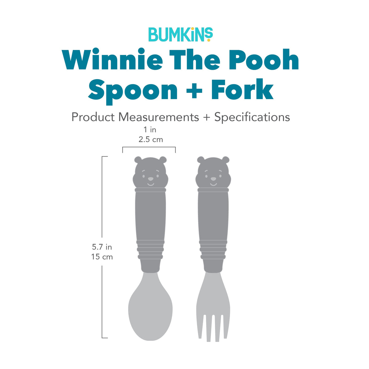 Bumkins Special Offer | Disney Winnie the Pooh Spoon and Fork Set for Babies