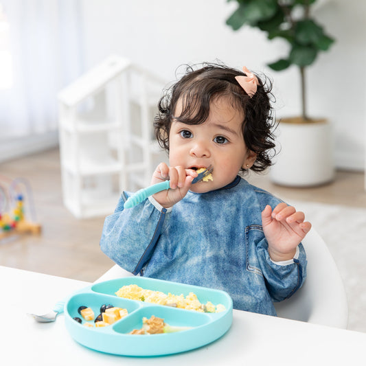 Bumkins Everyday | On-The-Go Mealtime 6-Piece Set: Denim + Blue