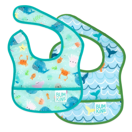 Bumkins Sale | Cute Sea Animals Starter Bib Set for Babies 6-24 mos