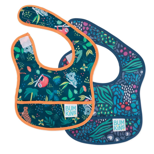 Bumkins Smart Buy | Starter Bib for Babies 6 to 24 months - Jungle + Animal Baby