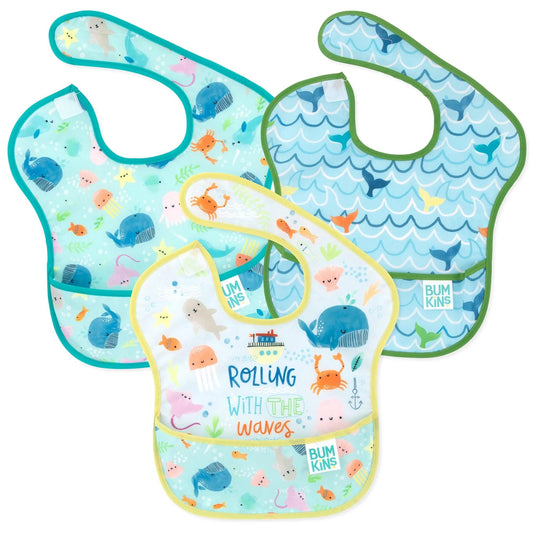 Bumkins Customer Favorite | "Rollin With the Waves" Award-Winning SuperBib 6-24 mos