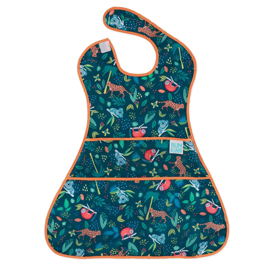 Bumkins Latest | Full Body Baby Bib in Jungle Print For Messy Toddlers