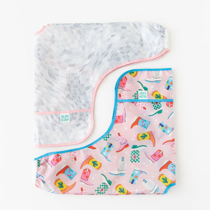 Bumkins Latest | Sleeved Bib 2 Pack: Disco Boots