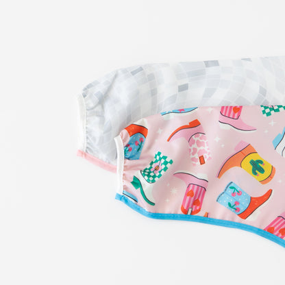 Bumkins Latest | Sleeved Bib 2 Pack: Disco Boots