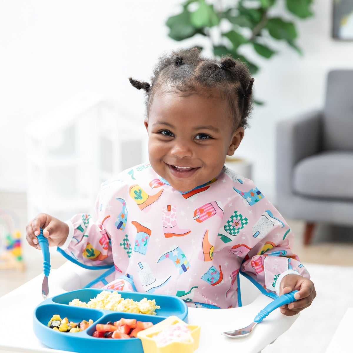 Bumkins Latest | Sleeved Bib 2 Pack: Disco Boots