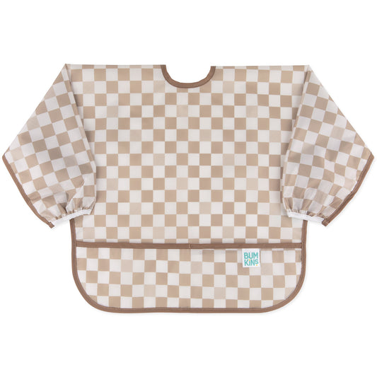 Bumkins Recommended | Sleeved Bib: Sand Check