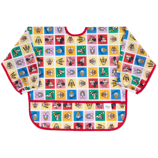 Bumkins Top Pick | Sleeved Bib: Disney Mickey & Friends Check Mates