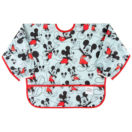 Bumkins Deals | Disney Sleeved Bib for Baby & Toddler 6 to 24 months – Mickey Mouse Baby