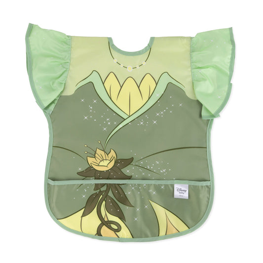 Bumkins Essential | Disney Princess Tiana Apron Bib, Ruffled, Waterproof