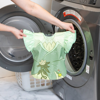 Bumkins Essential | Disney Princess Tiana Apron Bib, Ruffled, Waterproof