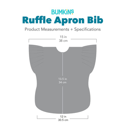 Bumkins Essential | Disney Princess Tiana Apron Bib, Ruffled, Waterproof