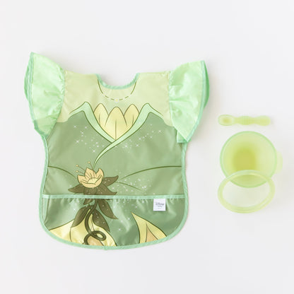 Bumkins Essential | Disney Princess Tiana Apron Bib, Ruffled, Waterproof