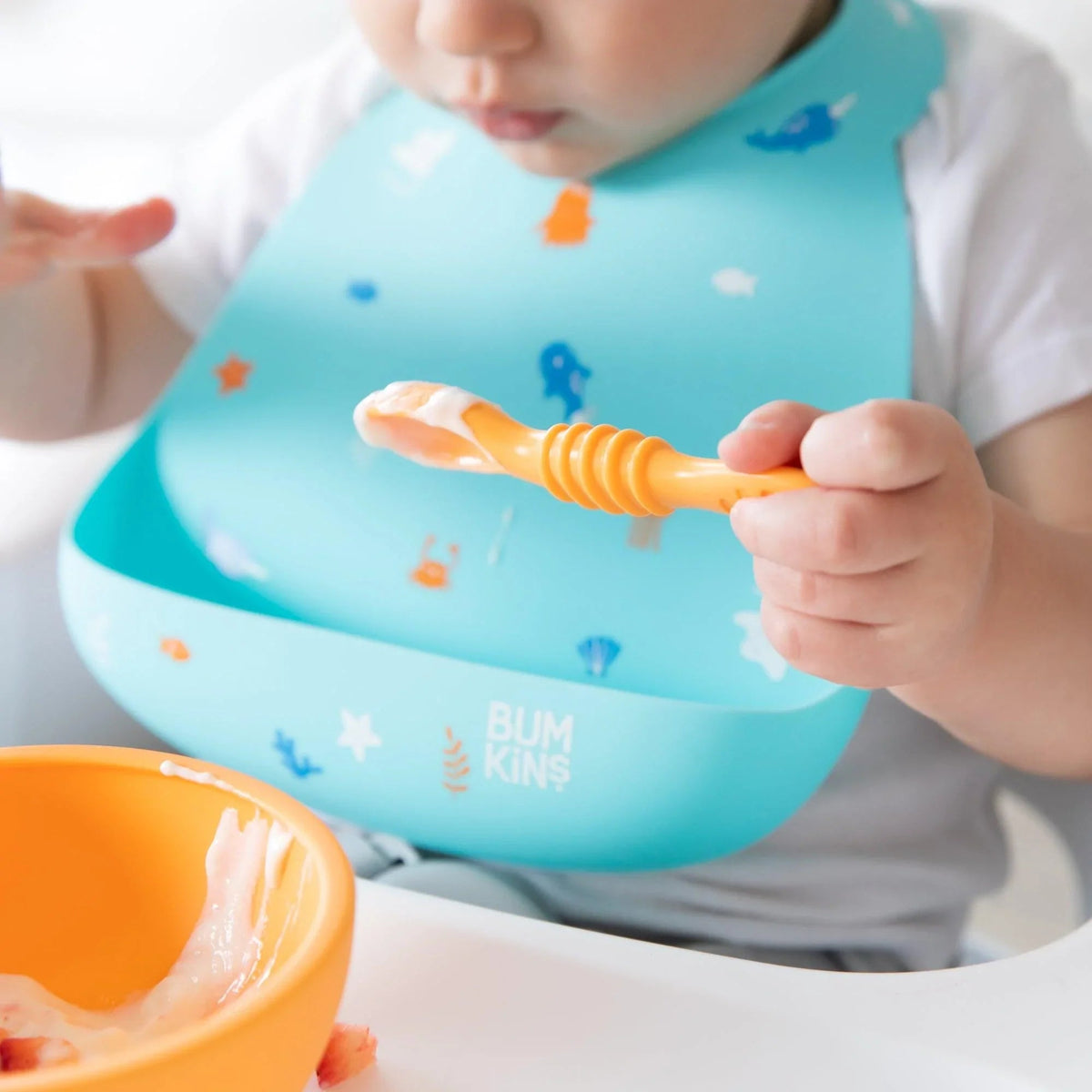 Bumkins Great Value | Silicone Bib 2 Pack: Ocean Life and Camp Gear