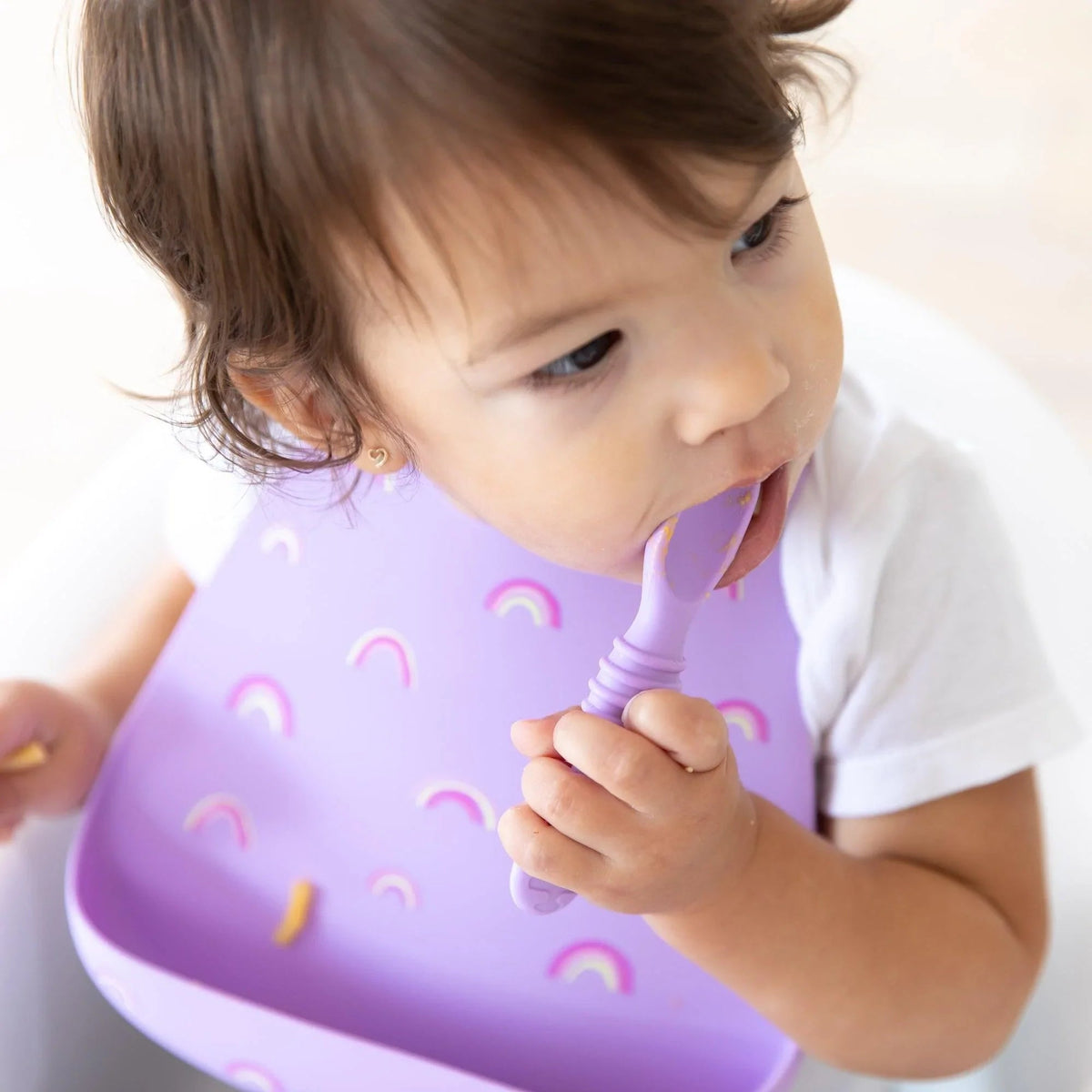 Bumkins Quality | Silicone Bib 2 Pack: Hearts and Rainbows