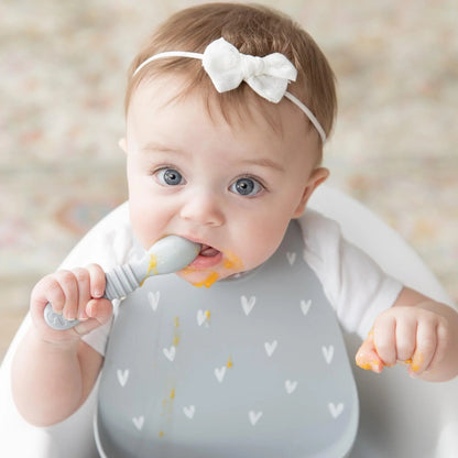 Bumkins Quality | Silicone Bib 2 Pack: Hearts and Rainbows