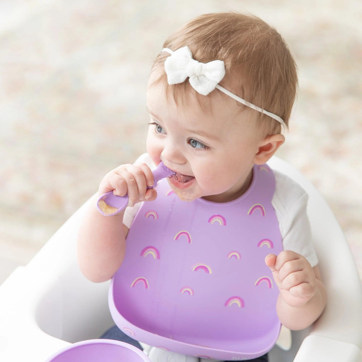 Bumkins Quality | Silicone Bib 2 Pack: Hearts and Rainbows