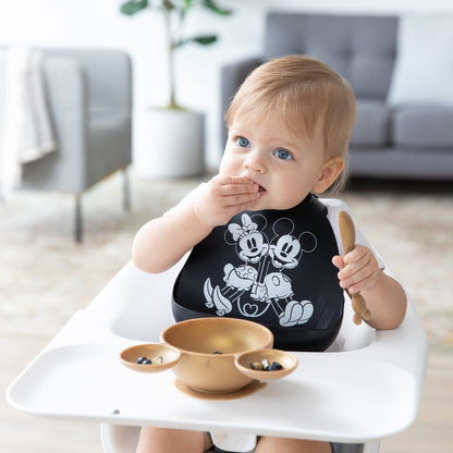 Bumkins Premium | Silicone Bib 2 Pack: Mickey and Minnie Mouse