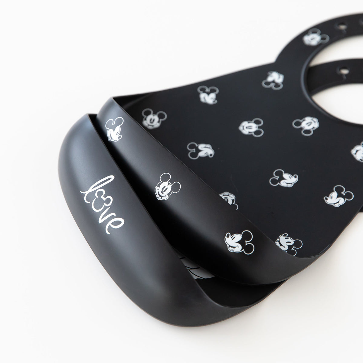 Bumkins Premium | Silicone Bib 2 Pack: Mickey and Minnie Mouse