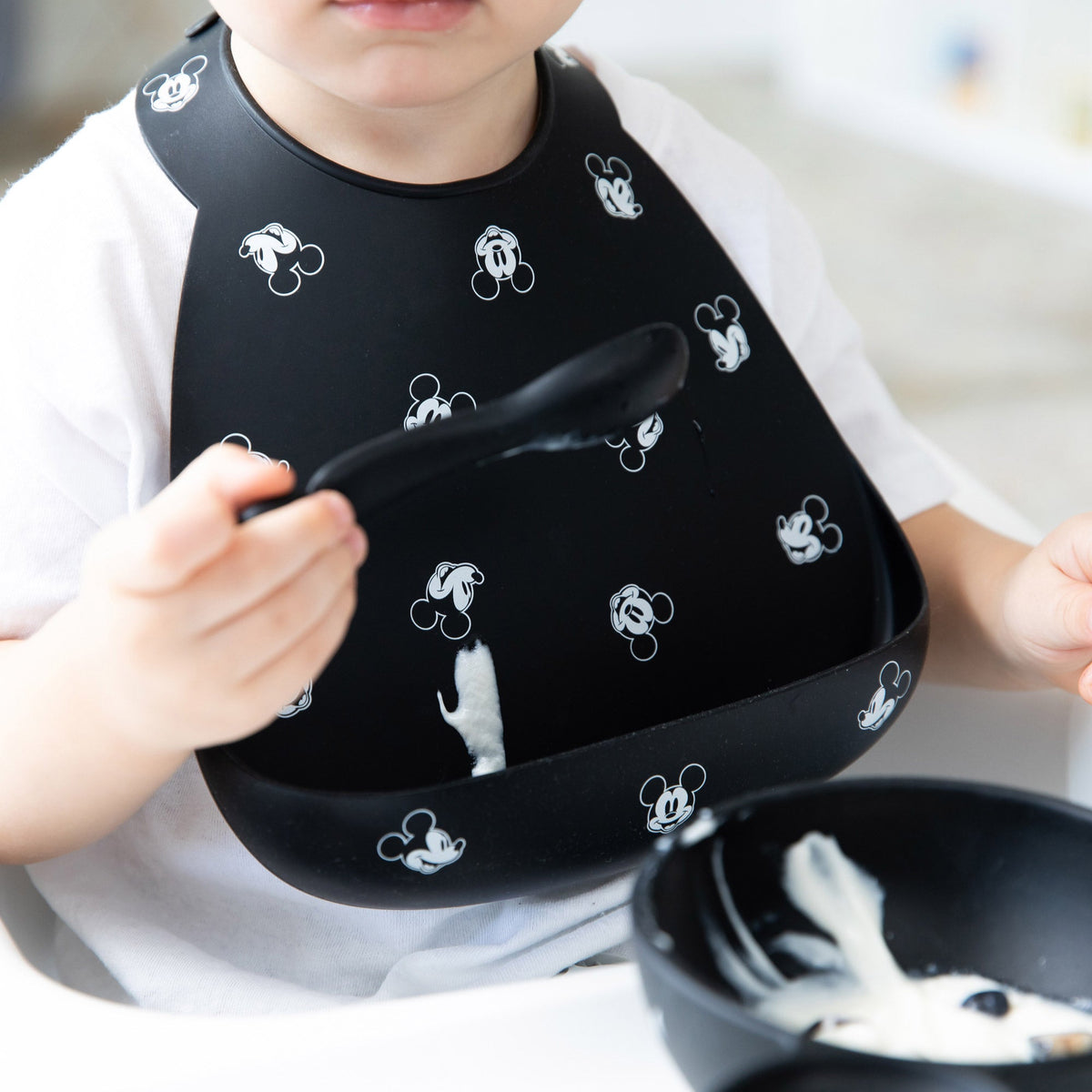 Bumkins Premium | Silicone Bib 2 Pack: Mickey and Minnie Mouse