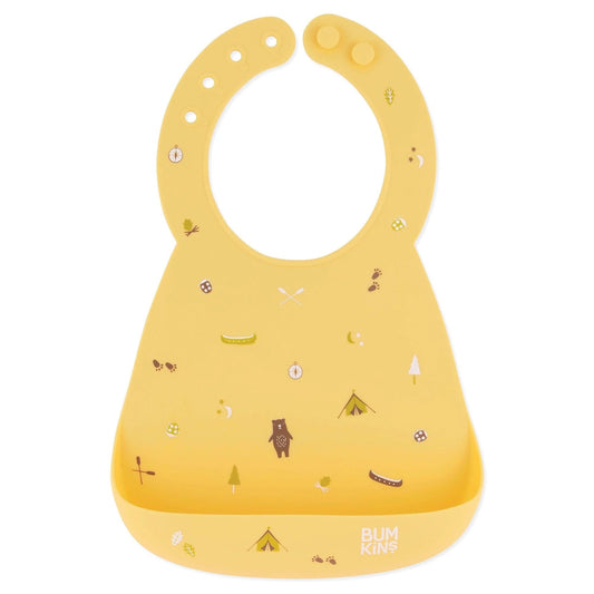 Bumkins Value | Cute Camp Gear Silicone Baby Feeding Bibs 6-24 Months