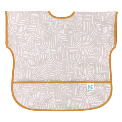 Bumkins Smart Buy | Neutral Boho Short Sleeve Junior Bib For Toddlers 1-3 yrs