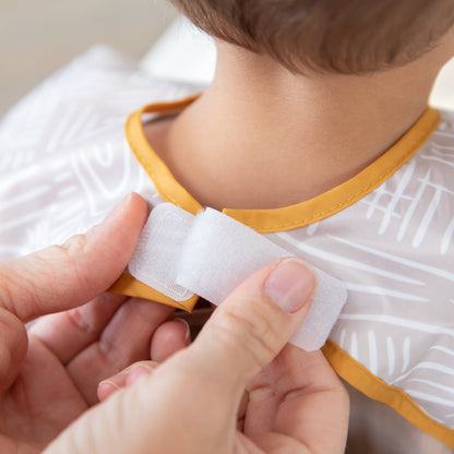 Bumkins Smart Buy | Neutral Boho Short Sleeve Junior Bib For Toddlers 1-3 yrs