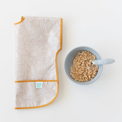 Bumkins Smart Buy | Neutral Boho Short Sleeve Junior Bib For Toddlers 1-3 yrs