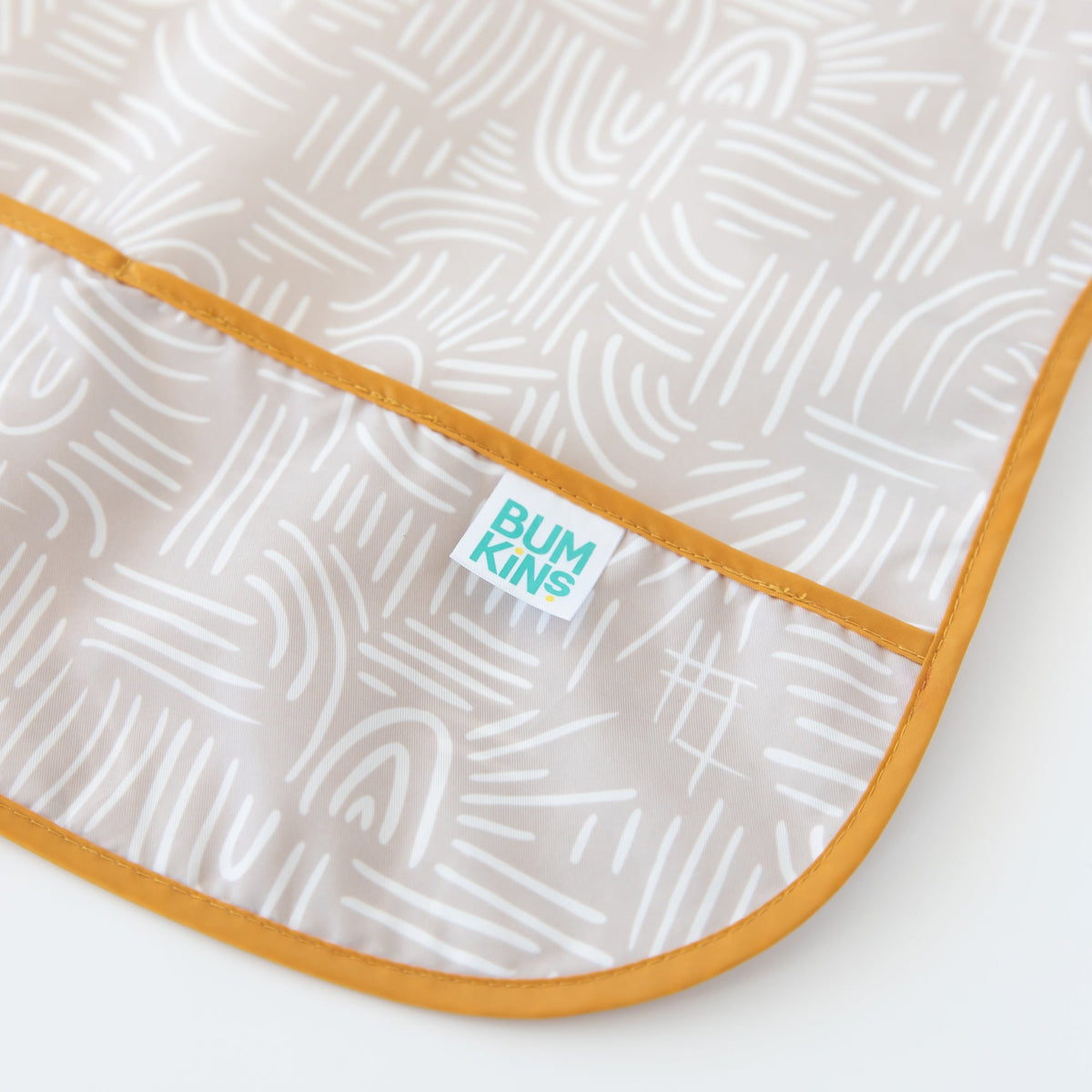 Bumkins Smart Buy | Neutral Boho Short Sleeve Junior Bib For Toddlers 1-3 yrs