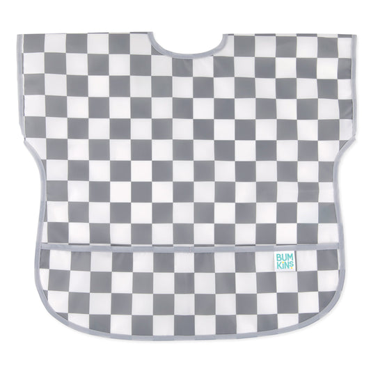 Bumkins Best Price | Junior Bib: Charcoal Check