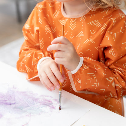 Bumkins Premium | Grounded Long-Sleeved Boho Art Smock, Waterproof Fabric