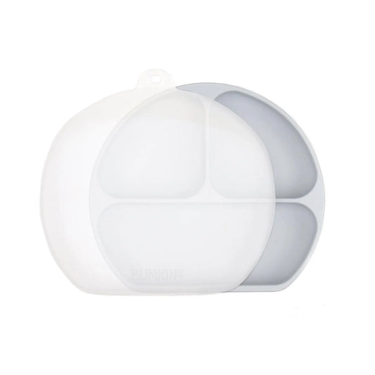 Bumkins Trusted | Silicone Suction BLW Plate + Lid For Toddlers & Babies