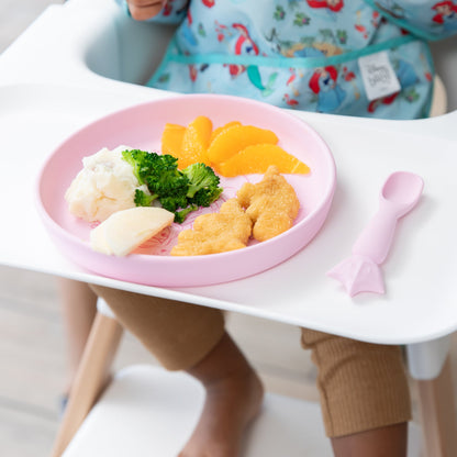 Bumkins Trending | Silicone Plate + Spoon Set for Infants, Disney Princess