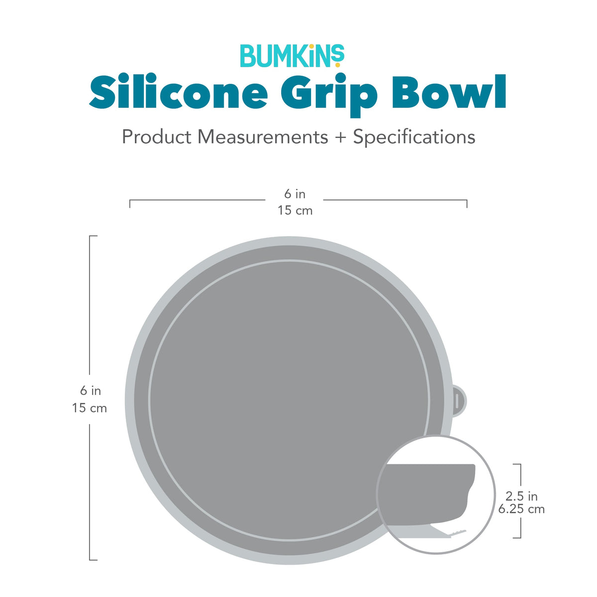 Bumkins Best Price | Silicone Stay-Put Suction Cup Bowls For Growing Toddlers
