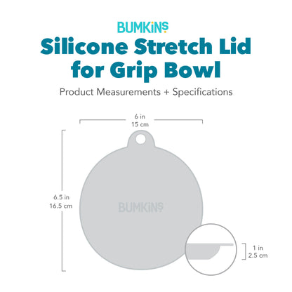 Bumkins Everyday | BPA-Free Silicone Reusable Stretch Lids For Toddler Bowls