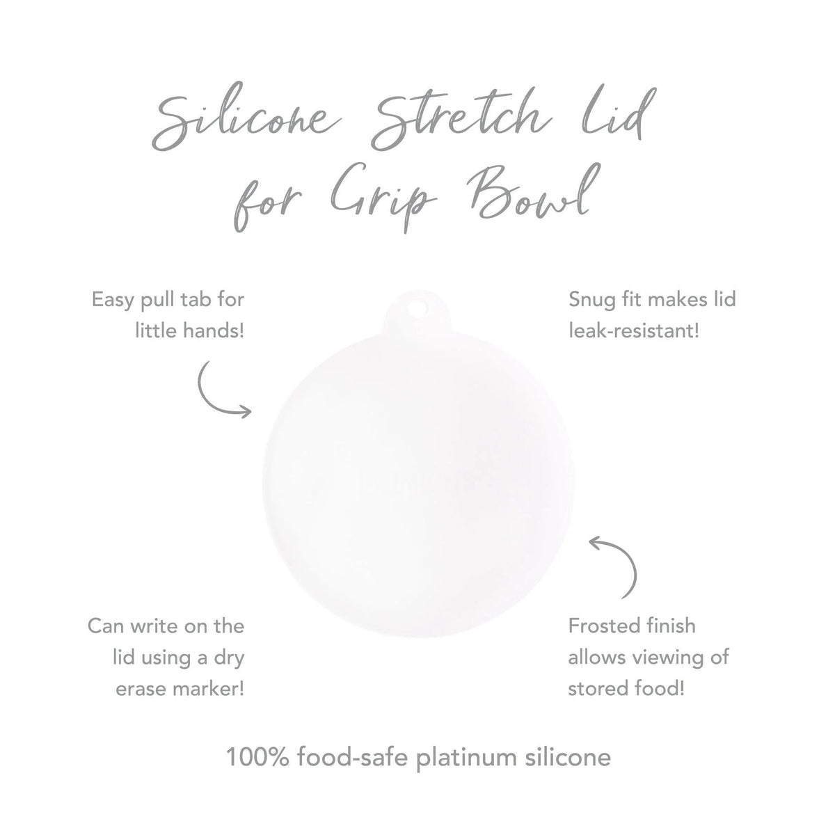 Bumkins Everyday | BPA-Free Silicone Reusable Stretch Lids For Toddler Bowls