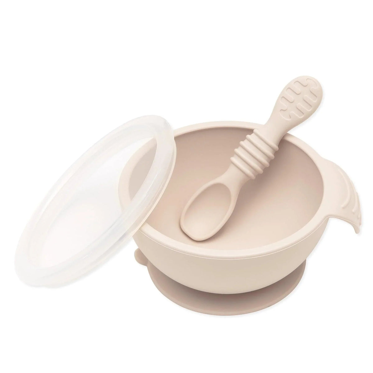 Bumkins Everyday | BPA-Free Silicone Baby Feeding Set with Bowl, Spoon & Lid