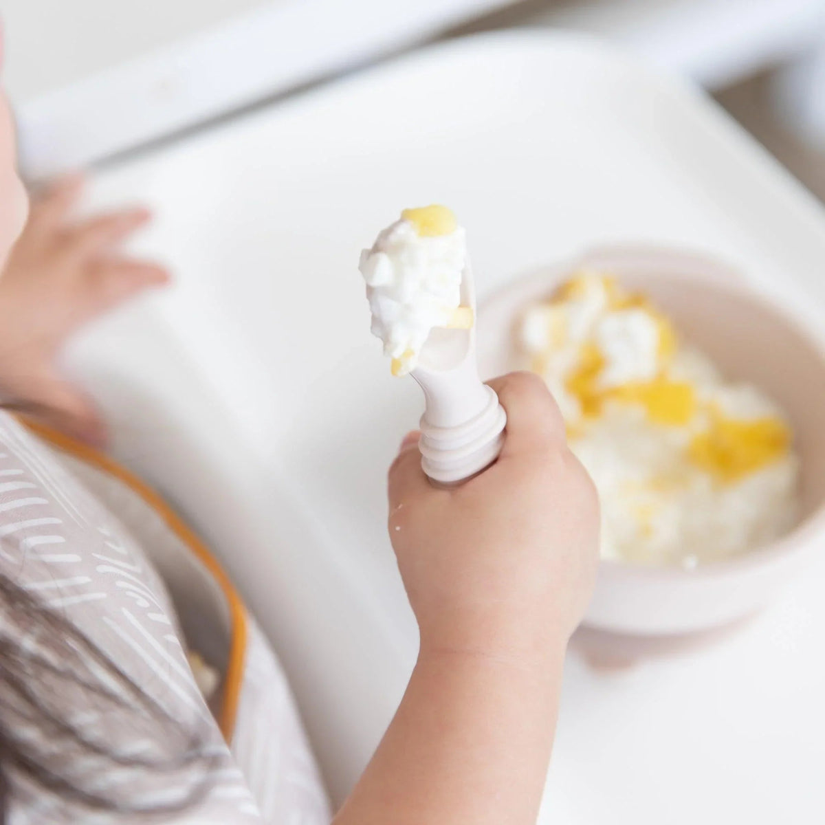 Bumkins Everyday | BPA-Free Silicone Baby Feeding Set with Bowl, Spoon & Lid