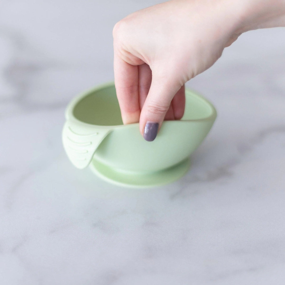 Bumkins Sale | Sage Silicone First Feeding Set | Baby Bowl, Spoon + Lid