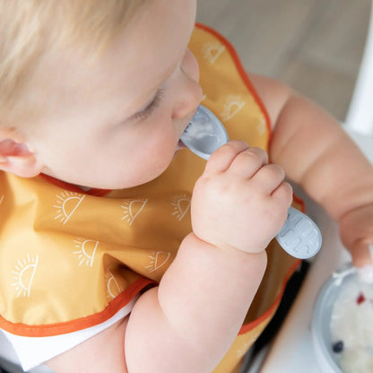 Bumkins Value | Silicone Suction First Feeding Set, Baby Bowl, Spoon and Lid Baby