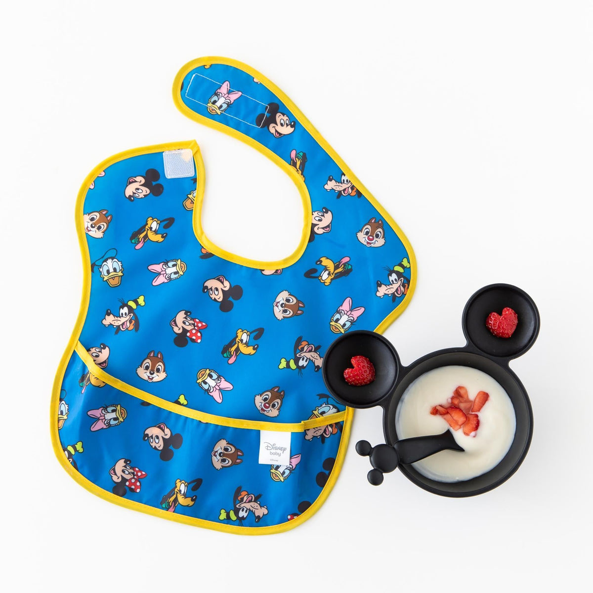 Bumkins Trending | Classic Black Disney Silicone First Feeding Set For Baby