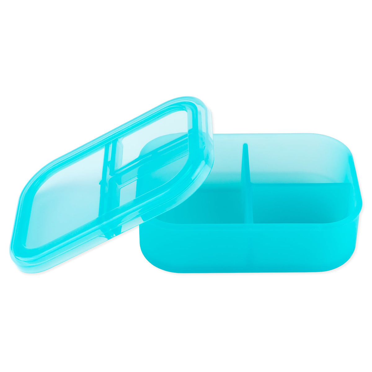 Bumkins Deals | Silicone Divided Bento Box for Food Storage, Blue Jelly