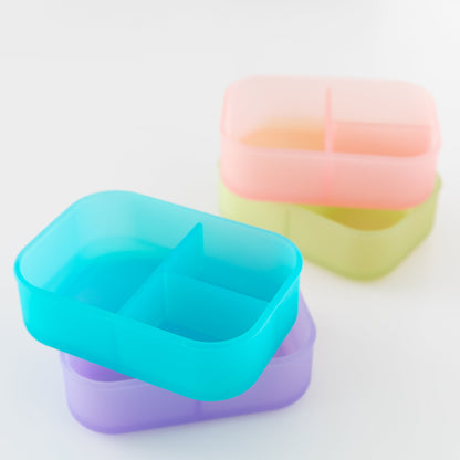 Bumkins Deals | Silicone Divided Bento Box for Food Storage, Blue Jelly