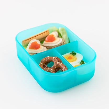 Bumkins Deals | Silicone Divided Bento Box for Food Storage, Blue Jelly