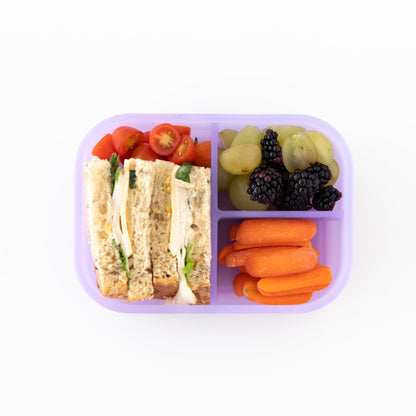 Bumkins Signature | Purple Jelly Silicone Bento Box for Food Storage Baby