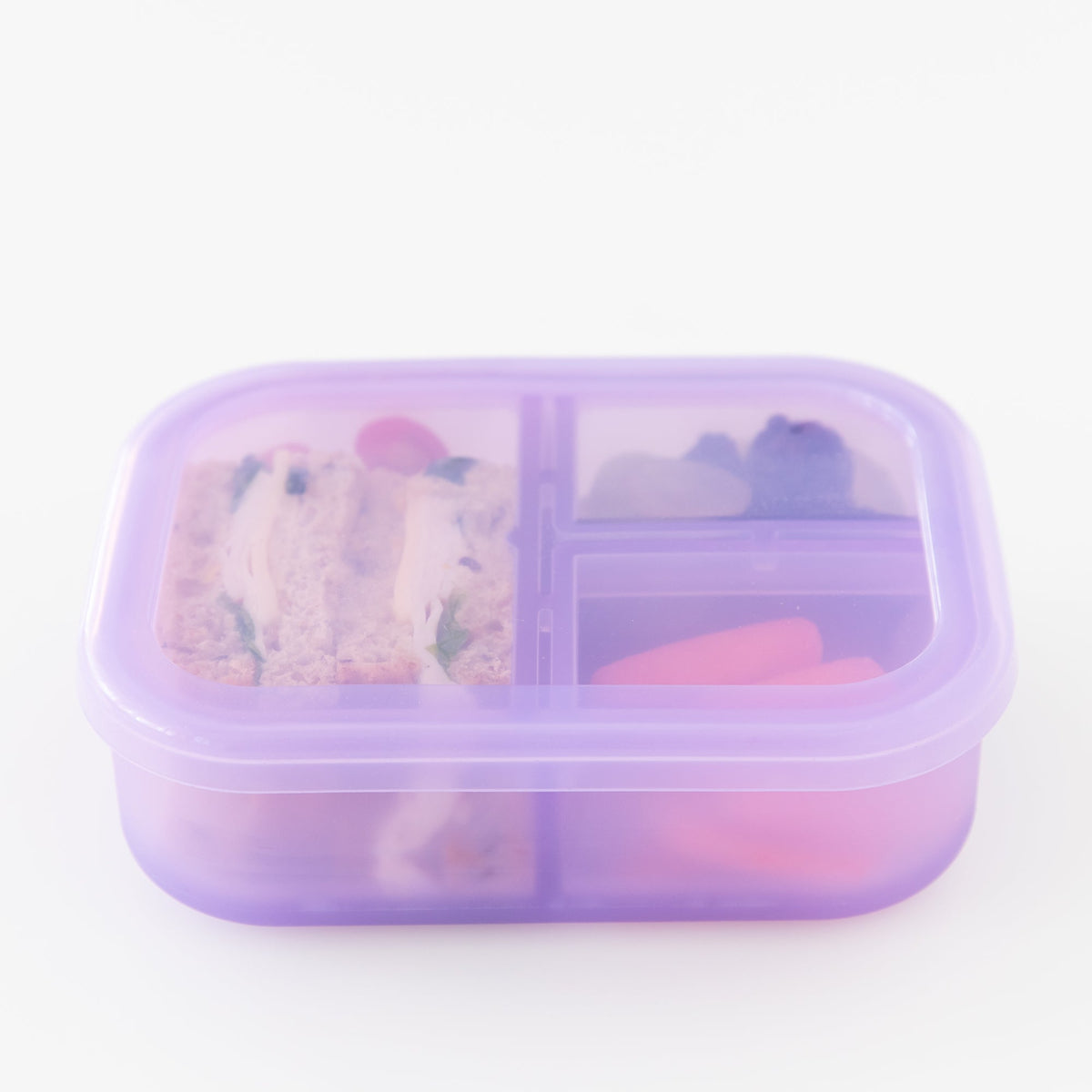 Bumkins Signature | Purple Jelly Silicone Bento Box for Food Storage Baby
