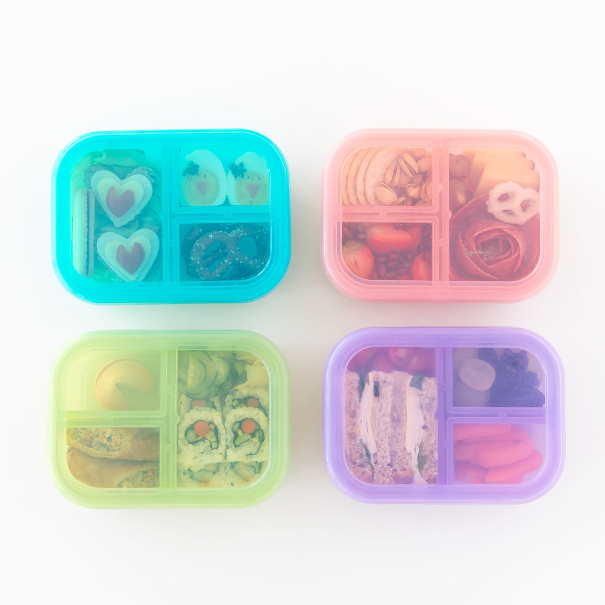 Bumkins Signature | Purple Jelly Silicone Bento Box for Food Storage Baby