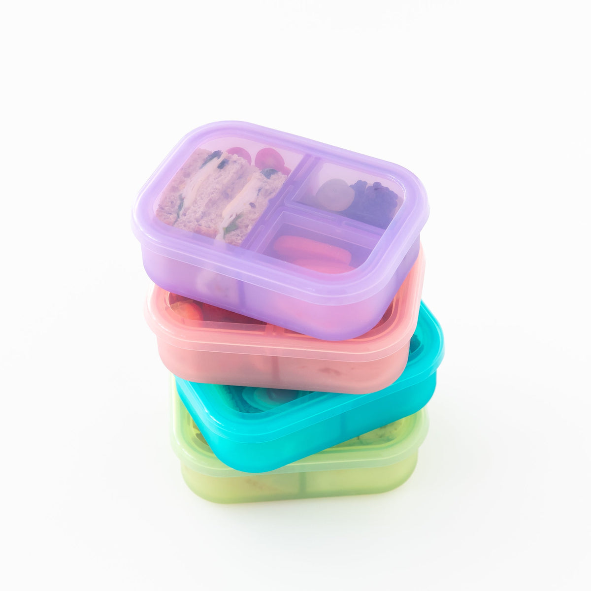 Bumkins Signature | Purple Jelly Silicone Bento Box for Food Storage Baby