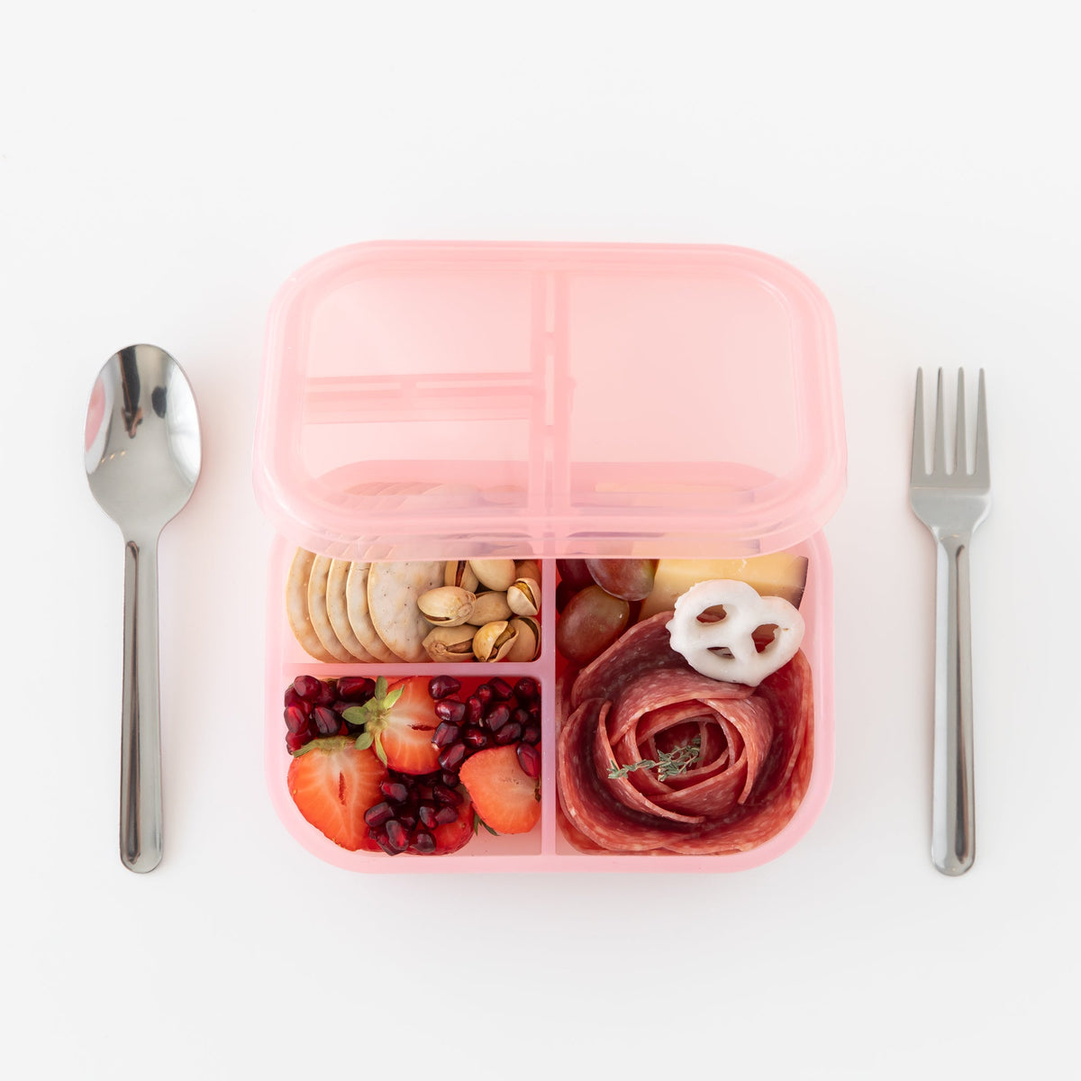 Bumkins Sale | Pink Jelly Silicone Bento Box for Food Storage and Meal Prep