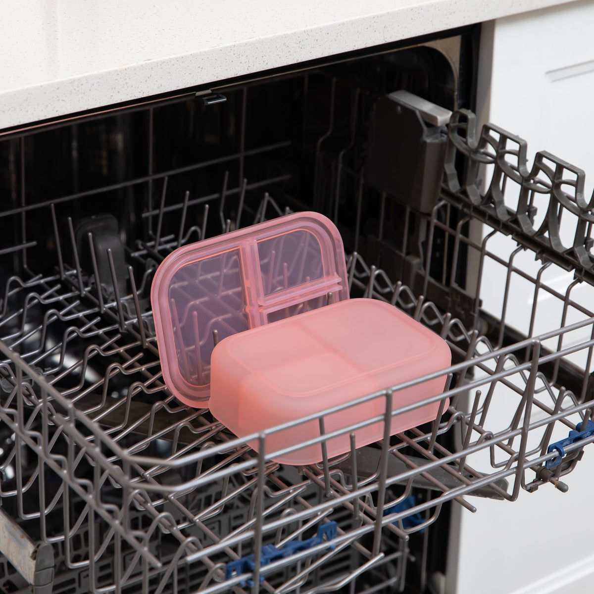 Bumkins Sale | Pink Jelly Silicone Bento Box for Food Storage and Meal Prep